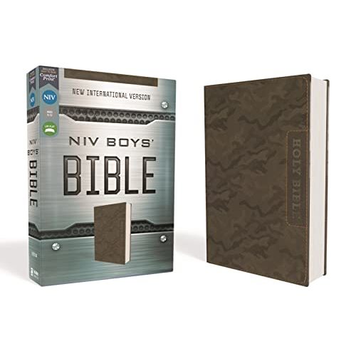 NIV, Boys' Bible, Leathersoft, Brown Camo, Comfort Print: A Foundation for Lifelong Faith and Learning for Boys Ages 8-12