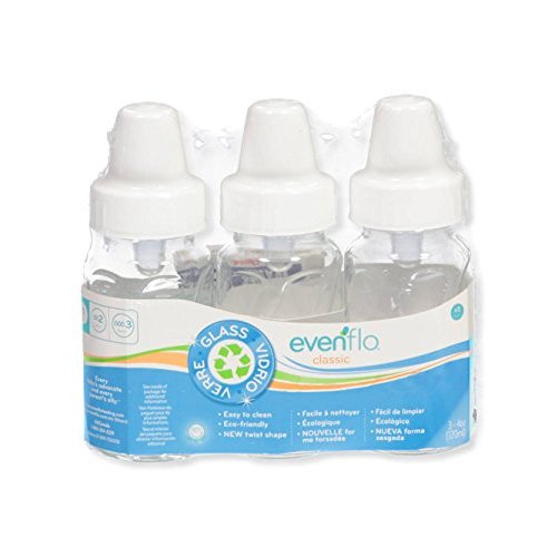 Evenflo 3 Pack Classic Glass Bottle, 4-Ounce