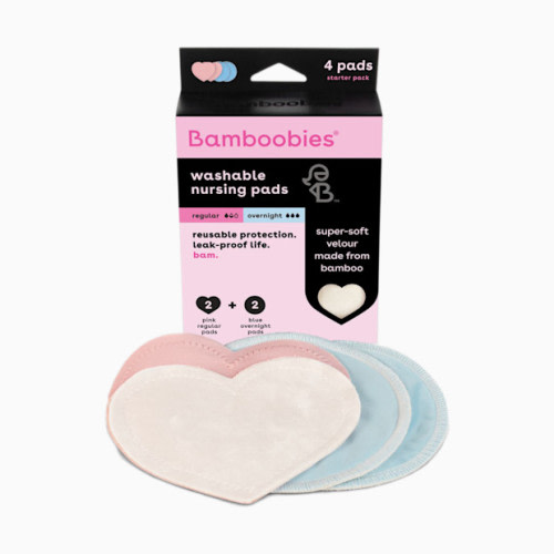 Bamboobies Washable Nursing Pads Multi-Pack (2 Pair)