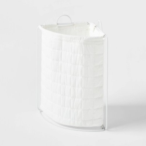 Quilted Collapsible Corner Kids' Hamper White - Pillowfort™
