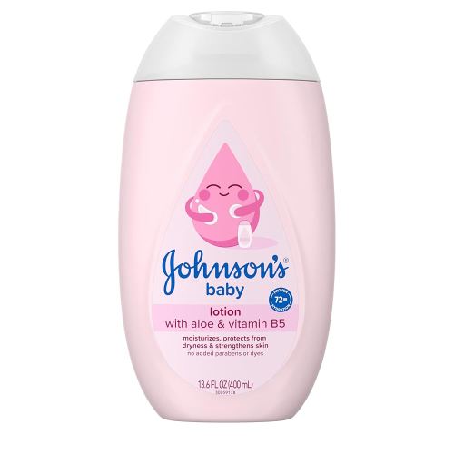 Johnson's Baby Lotion with Coconut Oil, Aloe Vera & Vitamin B5, 72 HR Hydration, Skin Moisturizer, Hypoallergenic, Safe for Newborn, Protects from Dryness & Strengthens Skin, 13.6 fl. oz