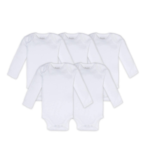 Bee Essentials Organic Long Sleeve Baby Bodysuit 5 Pack | Burt's Bees Baby®