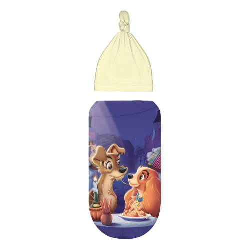 Lady and the Tramp newborn swaddle blanket is made of high-quality polyester, which is very soft and skin-friendly, with good warmth retention and elasticity, keeping the baby warm.