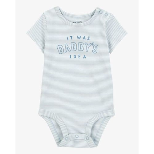 Baby Daddy's Idea Short-Sleeve Graphic Bodysuit - Blue - Carter's | Carter's