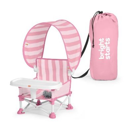 Bright Starts Pop N Sit Cabana Portable Booster Seat - Pink Stripe