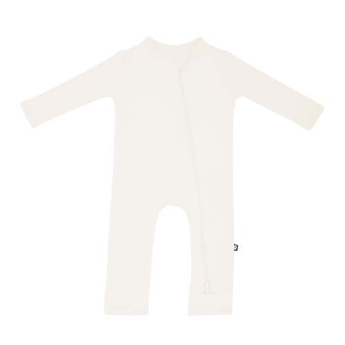 Zippered Romper in Ecru