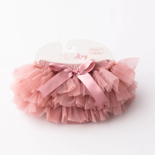 Vintage Pink Ruffle Tutu Bloomer | Mila & Rose