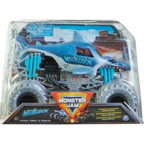Monster Jam, Official Megalodon Monster Truck, Collector Die-Cast Vehicle, 1:24 Scale