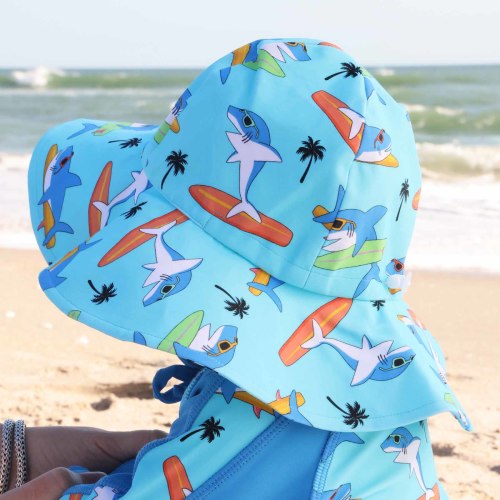Printed Sun Hat | Surfin' Sharks