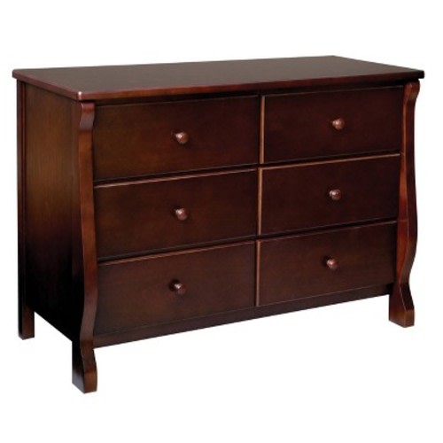 Delta Children Universal 6 Drawer Dresser with Interlocking Drawer, Color: Black Cherry Espresso