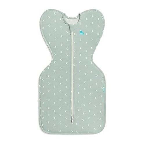 Love to Dream Swaddle UP, Baby Sleep Sack, 1.0 TOG, Self-Soothing Swaddles for Newborns, Improves Sleep, Snug Fit Helps Calm Startle Reflex, New Born Essentials for Baby, Moon Olive, 5-8.5 lbs