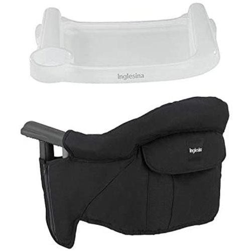 Inglesina Fast Table Chair + Fast Dining Tray Plus - Award-Winning Baby High Chair - Black