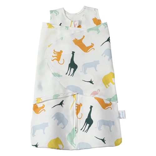 Swaddle-Blanket Baby Girl & Boy Swaddles Newborn Infant Transition Safe Wrap Blankets Breathable(Colorful Zoo,Small,0-3 Month) - Small(0-3 Month)