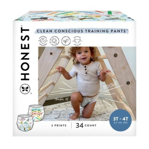 The Honest Company Clean Conscious Disposable Training Pants- Size 3T/4T - 34ct