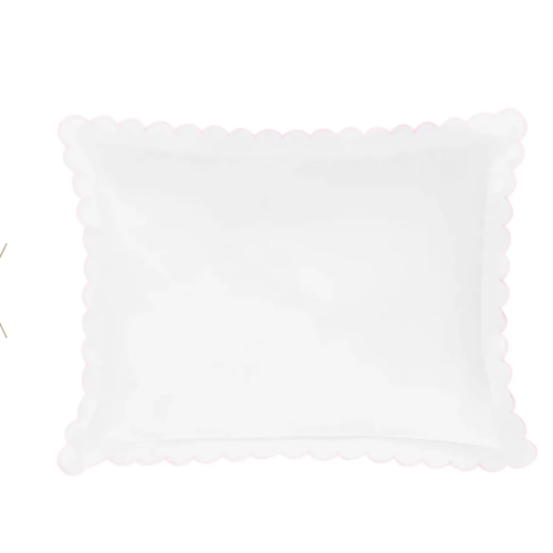 Scallop Baby Pillowcase in Blush | Over The Moon