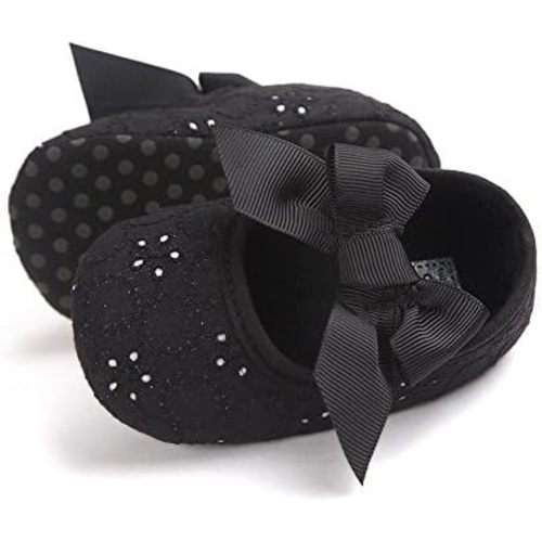 Baby Girls Princess Bowknot Soft Sole Cloth Crib Shoes Sneaker