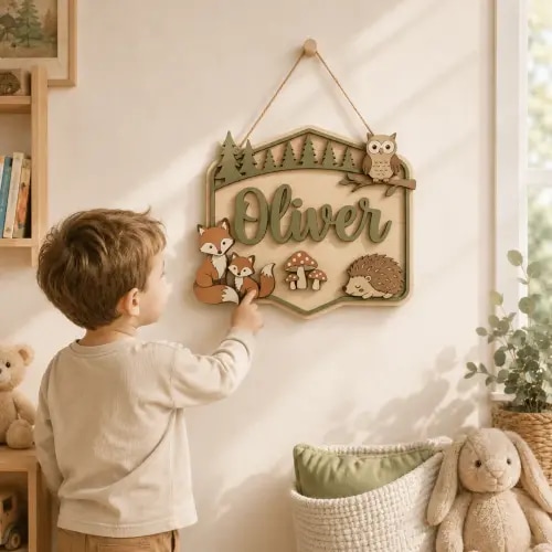 Oliver's Personalized Sign for Wall Above Crib