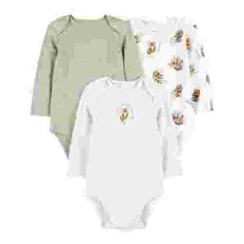 Carter's Child of Mine Baby Unisex 3-Pack Bodysuits, Preemie-18 Months, Long Sleeve