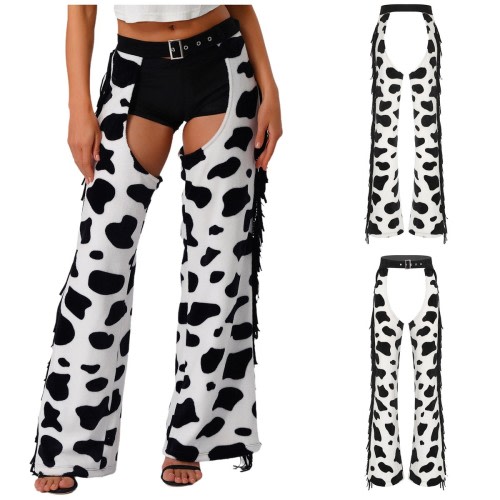 Adult Cowboy Cowgirl Chaps Halloween & Cosplay Costume Biking Riding Accessory