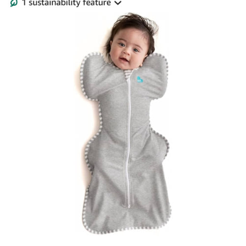 Love to Dream Swaddle UP, Baby Sleep Sack, Self-Soothing Swaddles for Newborns, Improves Sleep, Snug Fit Helps Calm Startle Reflex, New Born Essentials for Baby, Small 8-13lbs, Gray
