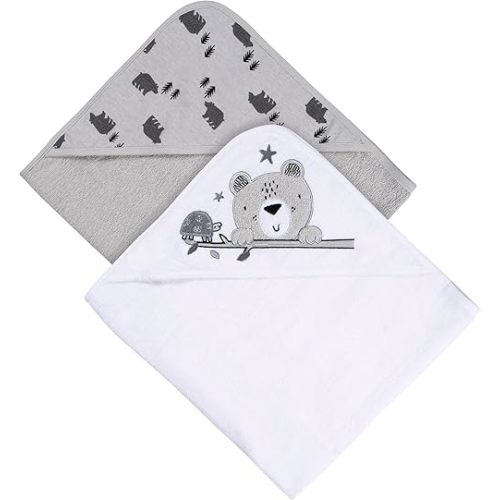 Gerber 2-Pack Baby Boys Bear Hooded Towel