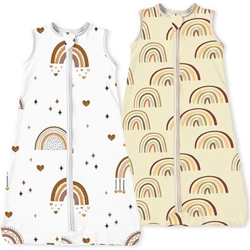 Sleep Sack 0-6-12-18-24 Months, Premium Breathable Wearable Blanket Sleeping Bag with 2-Way Zip for Baby Girl Boy