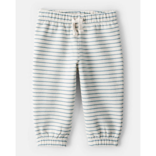 Baby Boy DayDream Fleece Stripe Pants - Blue - 6M
