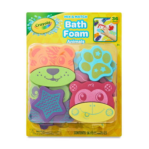 Crayola, Mix & Match Bath Foam Animals, EVA, 36 Pieces
