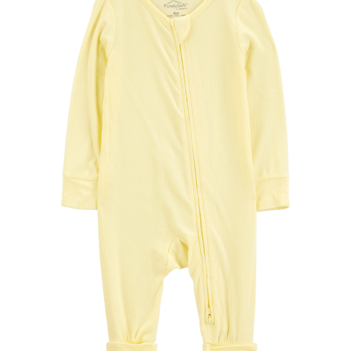 Yellow Baby PurelySoft Foldover Cuff Sleeper - Yellow | Carter’s Oshkosh Canada