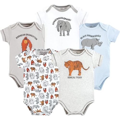 Touched by Nature Unisex Baby Organic Cotton Bodysuits - 3-6 Months - 5