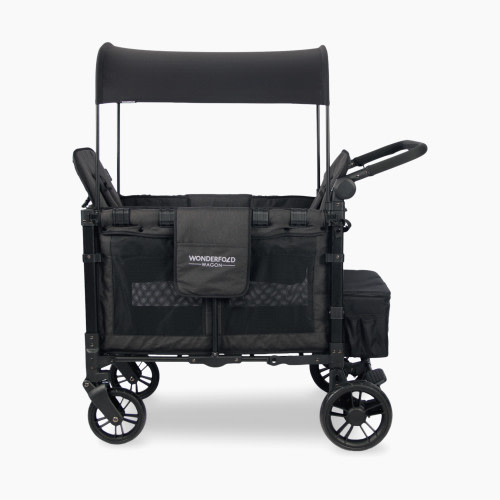 WonderFold Wagon W2 Elite Double Stroller Wagon (2 Seater) - Volcanic Black