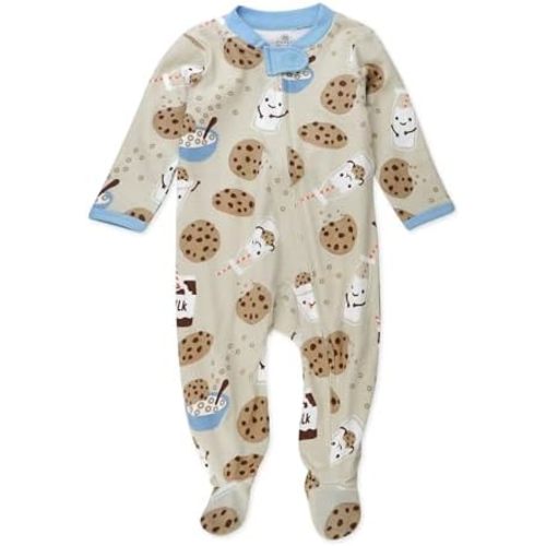 HonestBaby Sleep & Play Footed One-Piece Pajama Sleeper 100% Organic Cotton, Baby Boys