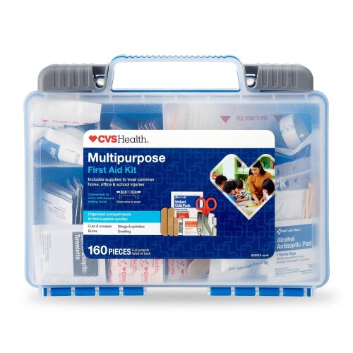 CVS Health Multi-Purpose 160pc Plastic First Aid Kit