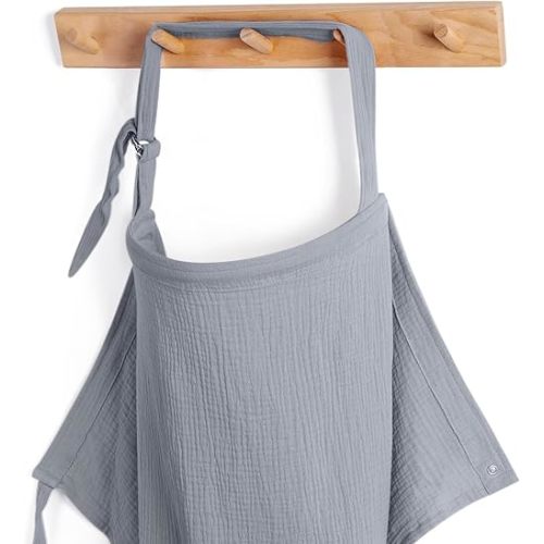 Blissful Diary Muslin Nursing Cover (Light Grey)