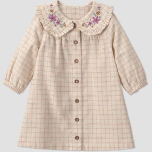 Carter's Just One You® Baby Girls' Embroidered Collar Dress - Ivory 9M