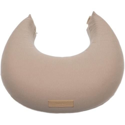 Natural Breastfeeding Pillow, Nursing and Posture Support, Plant Based Cushion with Organic Cotton Removable Cover (Wheat)