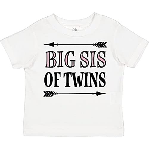 inktastic Big Sis of Twins Sister Announcement Toddler T-Shirt