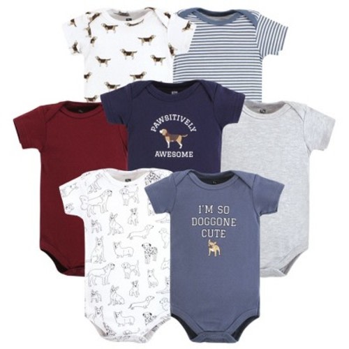 Hudson Baby Infant Boy Cotton Bodysuits, Boy Dogs, 3-6 Months