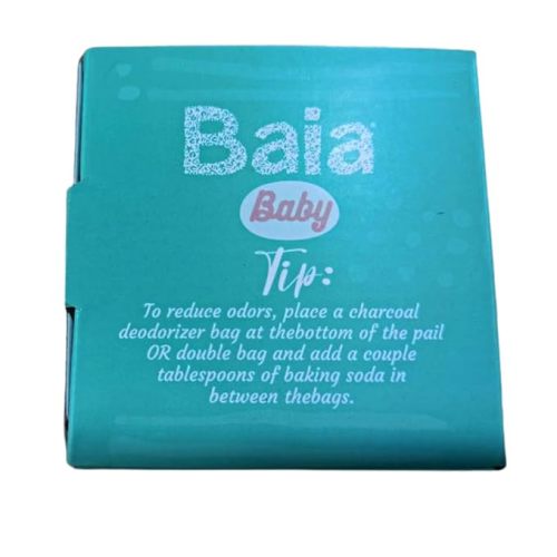 Baia Baby Compostable Bags for Genie Diaper Pail, Holds up to 1080 Diapers, Eco-Friendly Alternative Diaper Pail Refills - 20 Count