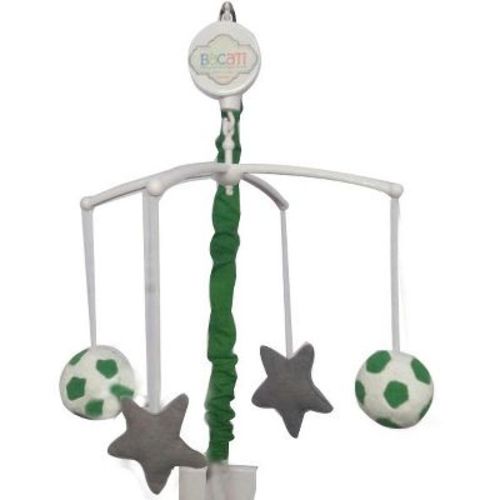 Bacati - Soccer Green/grey Musical Mobile