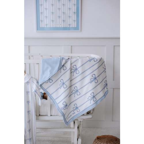Double-Sided Blanket - Ribbon/Blue