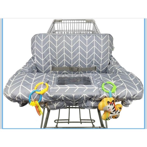 Shopping Cart Cover for Baby ICOPUCA Cotton High Chair Cover, Reversible, Machine Washable for Infant, Toddler, Boy or Girl (Grey Arrow Print)