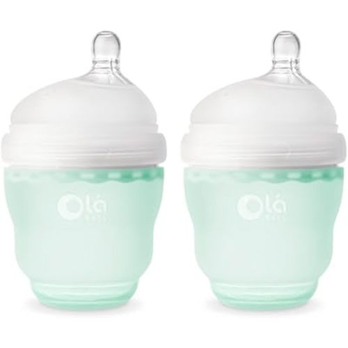 Olababy Gentle Bottle 2 Piece Mint Set, 4 Ounce
