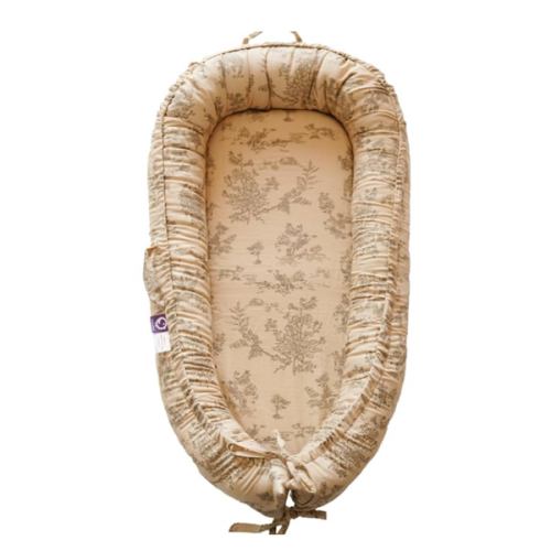 Infant Lounger, Baby Nest Cover for Baby Girls & Boys, Newborn Essentials for Baby 0-12 Months, 100% Cotton Breathable, Portable Travel Bed (Poem_Muslin)