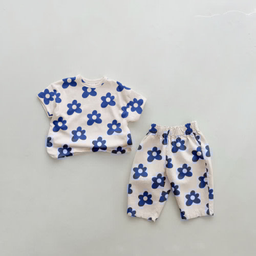 Baby 2-Piece Lovely Flower Beige Set