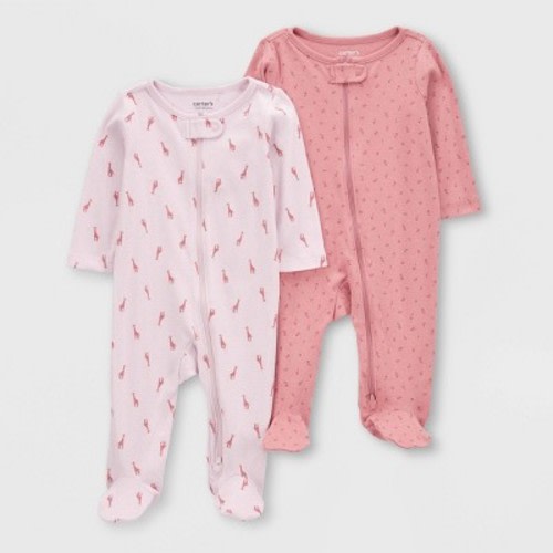 Carter's Just One You® Baby 2pk Giraffe Sleep N' Play - Pink