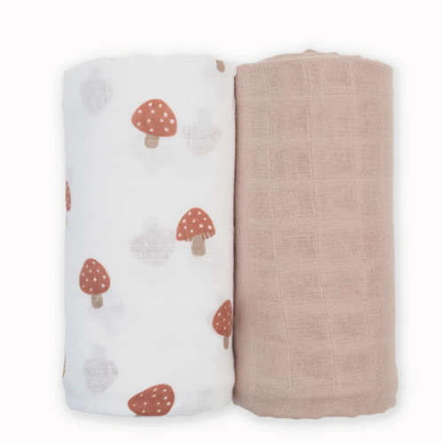 Lulujo Boho - 2PK Cotton Swaddles - Mushroom/Sand – Love Me Do Baby & Maternity