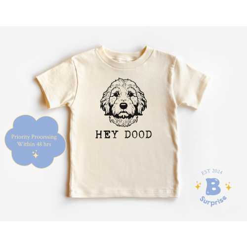 Hey Dood Goldendoodle Shirt - Natural Toddler T-Shirt - Puppy Dog Gift - Natural Baby Onesie®