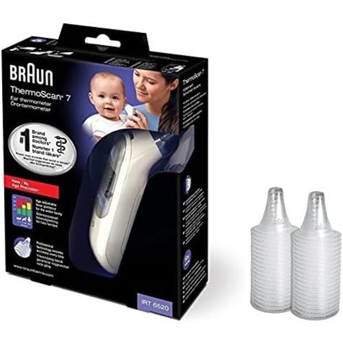 Braun Thermoscan 7 IRT6520 Thermometer + Bonus 40 ThermoScan Lens Filters