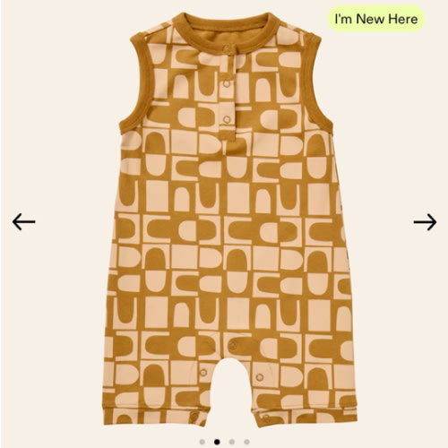 Printed Henley Romper – Young Days